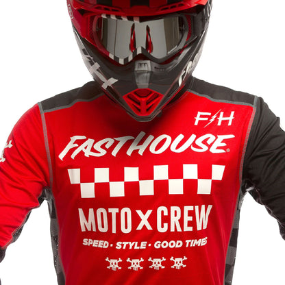 Fasthouse Grindhouse Alpha Jersey Red Black - Fasthouse Bike Jerseys