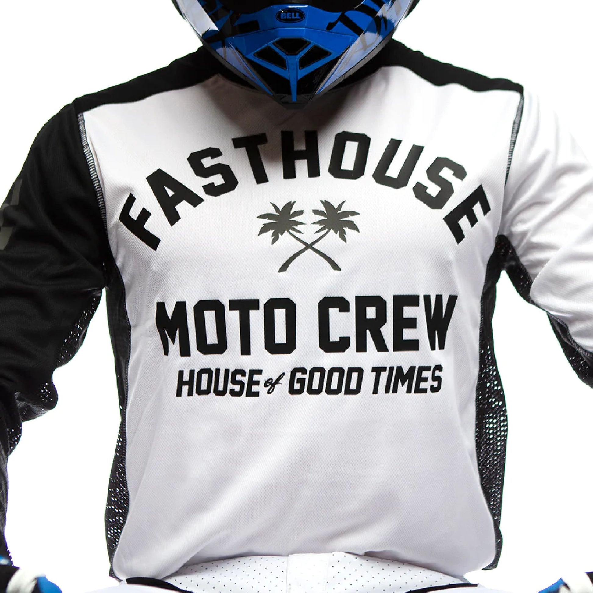 Fasthouse Youth Grindhouse Haven Jersey White Black - Fasthouse Bike Jerseys