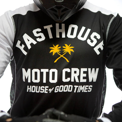 Fasthouse Youth Grindhouse Haven Jersey Black White - Fasthouse Bike Jerseys