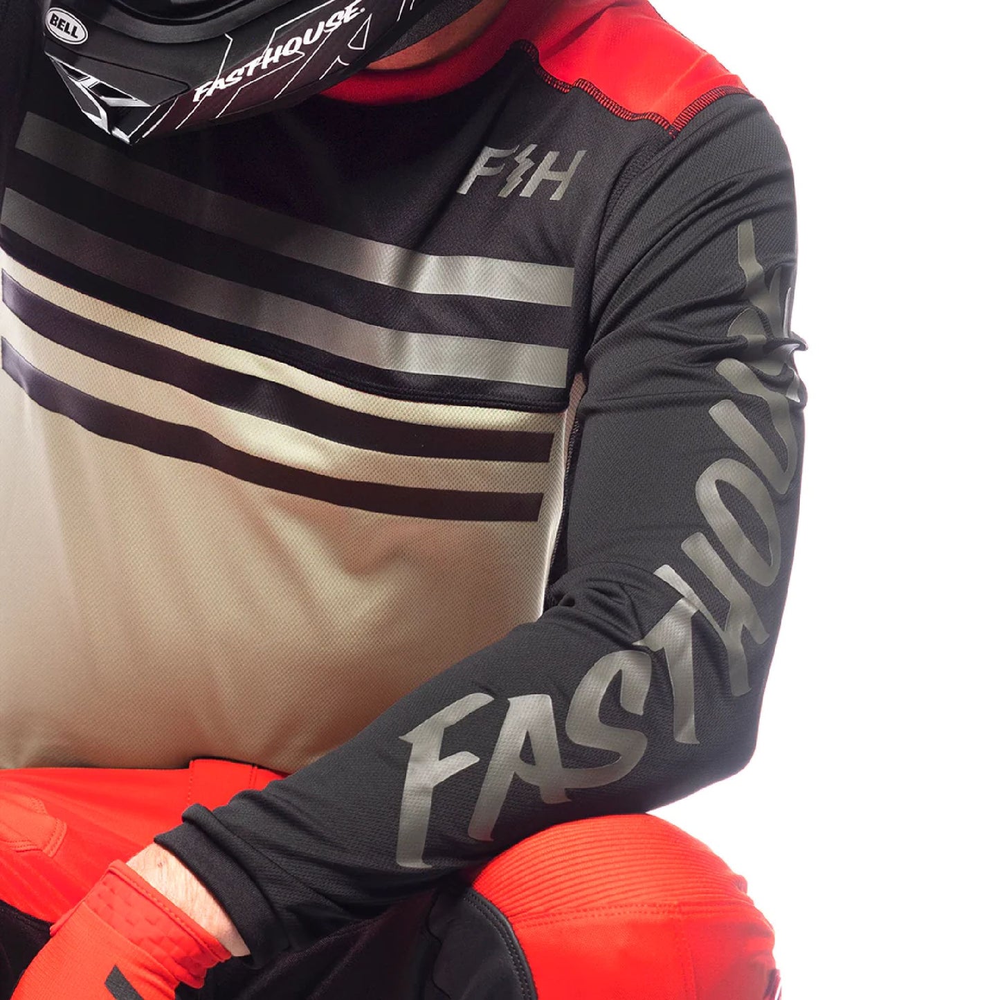 Fasthouse Grindhouse Tempo Jersey Black Infrared Bike Jerseys