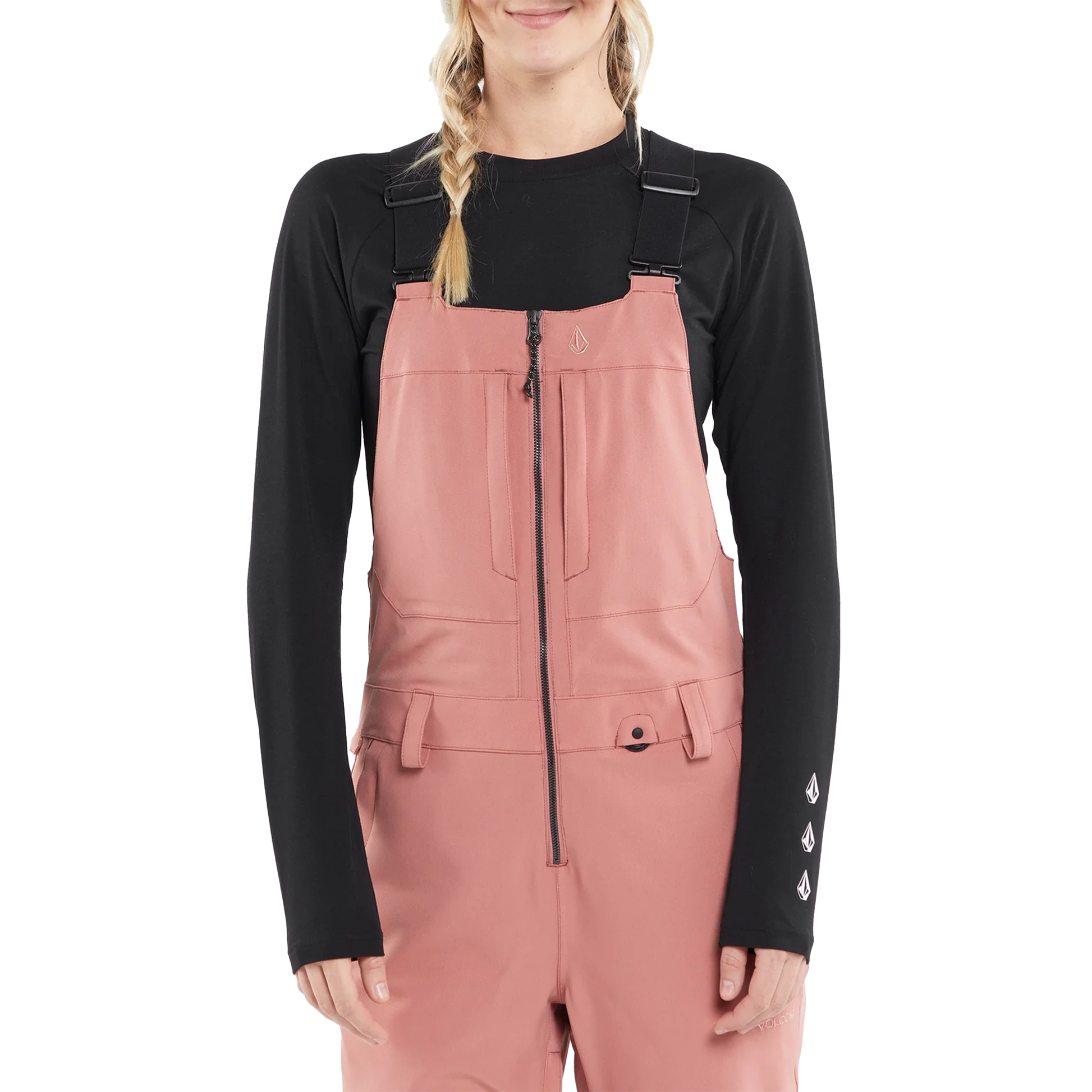 Volcom Swift Bib Overall Earth Pink Snow Pants