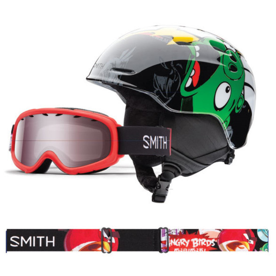 Smith Youth Zoom Jr. / Gambler Combo Snow Helmet Angry Birds YM - Smith Snow Helmets