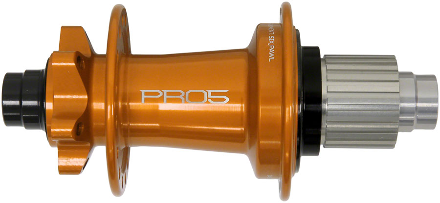 Hope Pro 5 Rear Hub - 12 x 148mm 6-Bolt Micro Spline Orange 28H - Hope Rear Hub