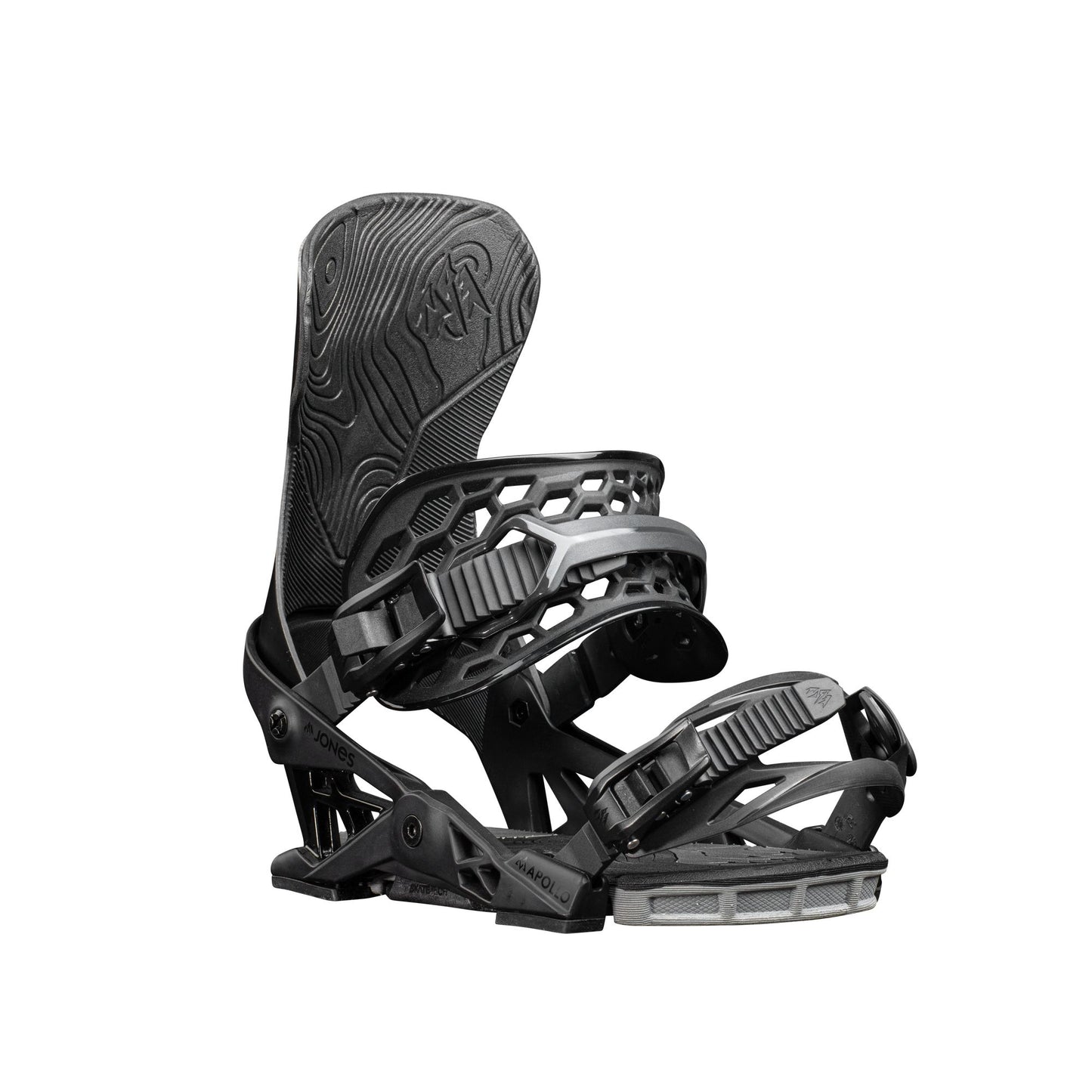 Jones Apollo Snowboard Bindings Stealth Black - 2023 M Snowboard Bindings