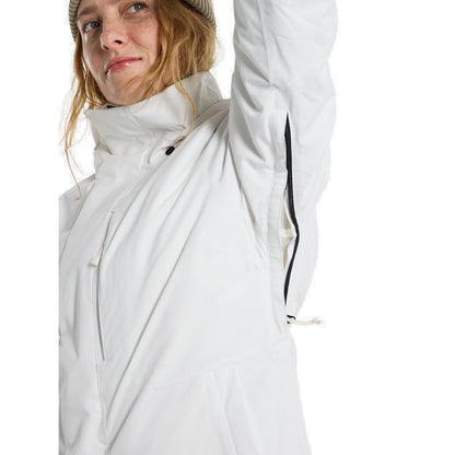 Women's Burton Jet Ridge Snow Jacket Stout White - Burton Snow Jackets