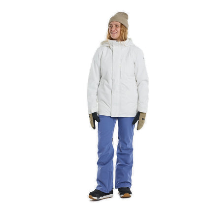 Women's Burton Jet Ridge Snow Jacket Stout White - Burton Snow Jackets