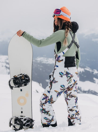 Women's Burton [ak] Kimmy GORE-TEX 2L Bib Pants Stout White Crystals - Burton Snow Pants