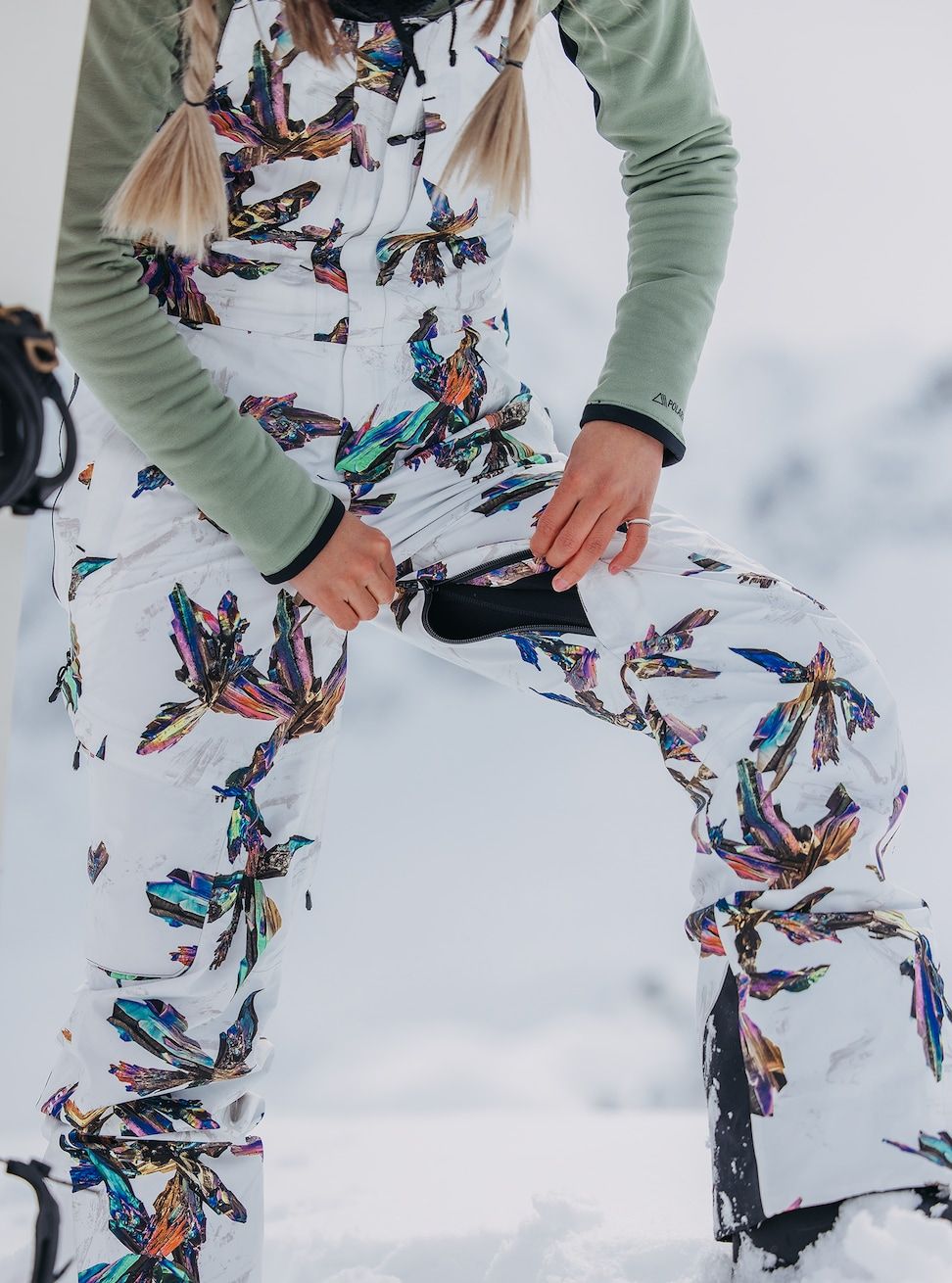 Women's Burton [ak] Kimmy GORE-TEX 2L Bib Pants Stout White Crystals Snow Pants