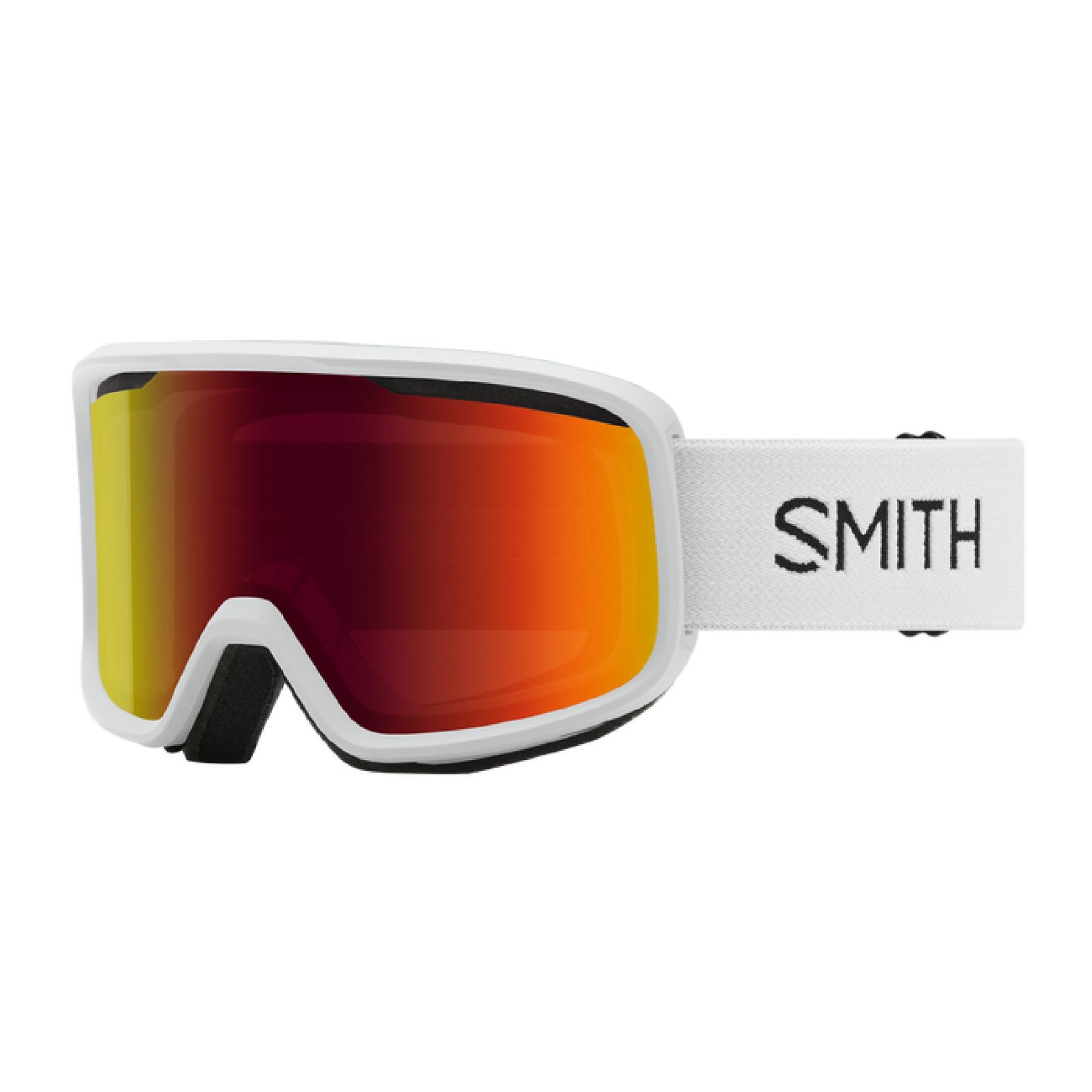 Smith Frontier Snow Goggle White / Red Sol-X Mirror Snow Goggles
