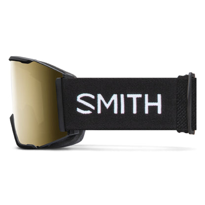 Smith Squad MAG Snow Goggle Black ChromaPop Sun Black Gold Mirror - Smith Snow Goggles