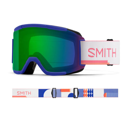 Smith Squad Snow Goggle Lapis Risoprint Chromapop Everyday Green Mirror - Smith Snow Goggles