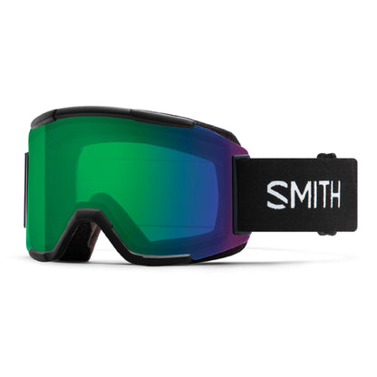 Smith Squad Snow Goggle Black ChromaPop Everyday Green Mirror - Smith Snow Goggles