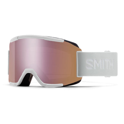 Smith Squad Snow Goggle White Vapor ChromaPop Everyday Rose Gold Mirror - Smith Snow Goggles