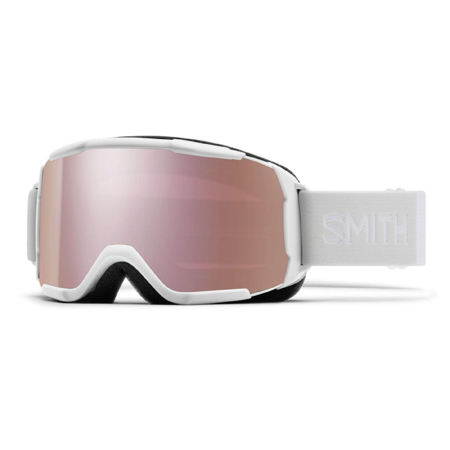 Smith Showcase OTG Snow Goggle White Vapor ChromaPop Everyday Rose Gold Mirror - Smith Snow Goggles