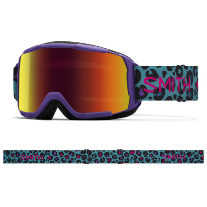 Smith Kids' Daredevil Snow Goggle Purple Haze Neon Cheetah Red Sol-X Mirror - Smith Snow Goggles