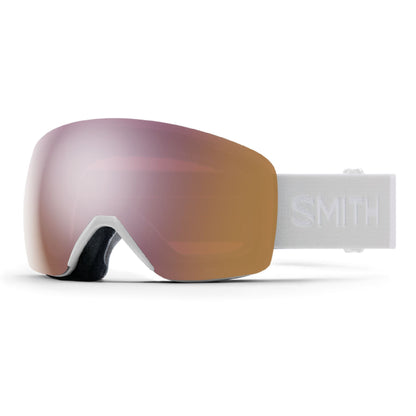 Smith Skyline Snow Goggle White Vapor ChromaPop Everyday Rose Gold Mirror - Smith Snow Goggles
