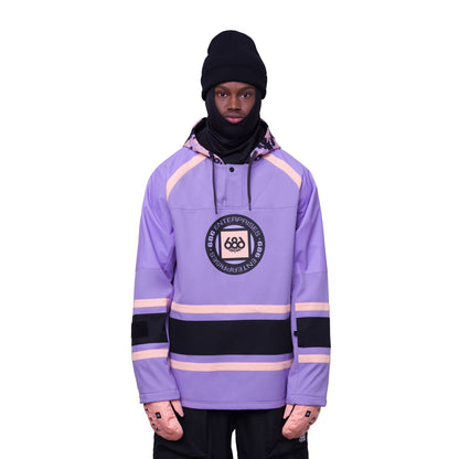 686 Waterproof Slapshot Hoodie Violet Colorblock - 686 Sweatshirts & Hoodies