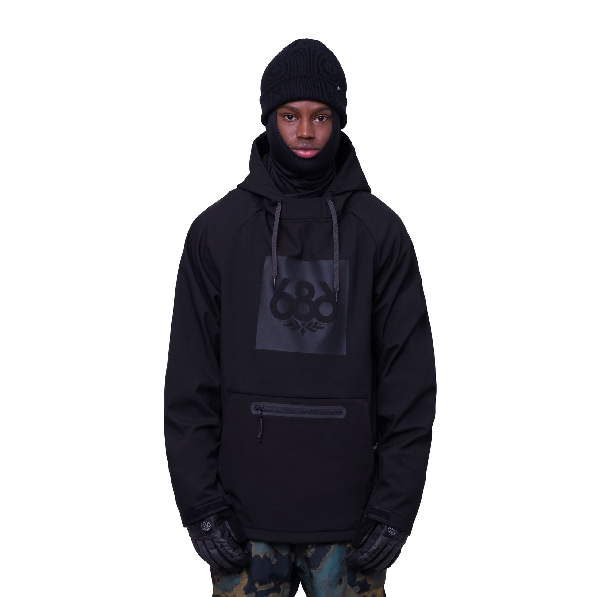 686 Waterproof Hoodie Black Sweatshirts & Hoodies