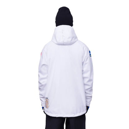686 Waterproof Hoodie NASA White - 686 Sweatshirts & Hoodies