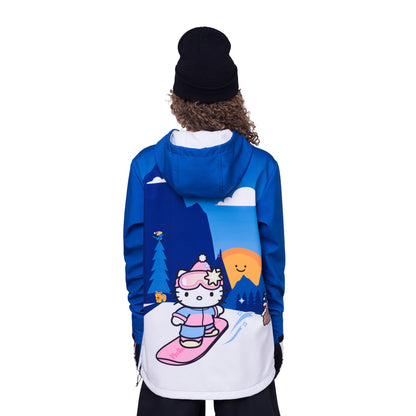686 Women's Waterproof Hoodie Hello Kitty Blue - 686 Sweatshirts & Hoodies