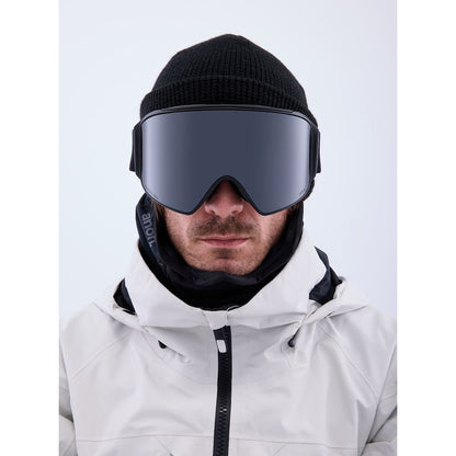 Anon M4 Cylindrical Goggles + Bonus Lens + MFI Face Mask Smoke Perceive Sunny Onyx - Anon Snow Goggles