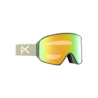 Anon M4 Cylindrical Goggles + Bonus Lens + MFI Face Mask Hedge Perceive Variable Green - Anon Snow Goggles