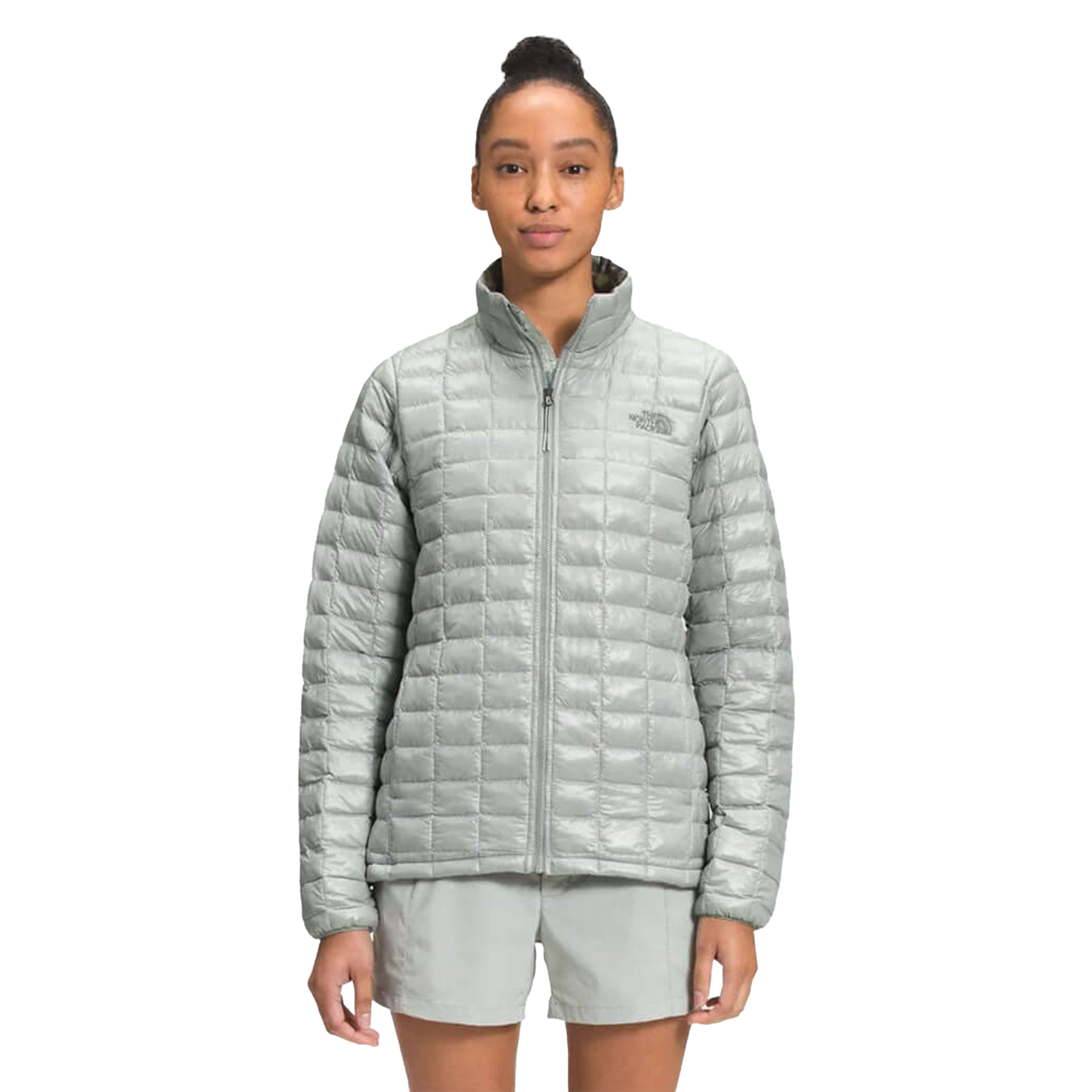 THE NORTH FACE WOMEN THERMOBALL PARKA COAT GREY,BLACK & WHITE PRINT offers SIZE XL