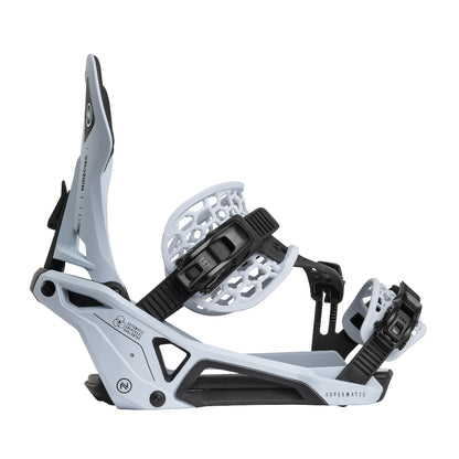 Nidecker Supermatic Snowboard Bindings Cannon Blue - Nidecker Snowboard Bindings