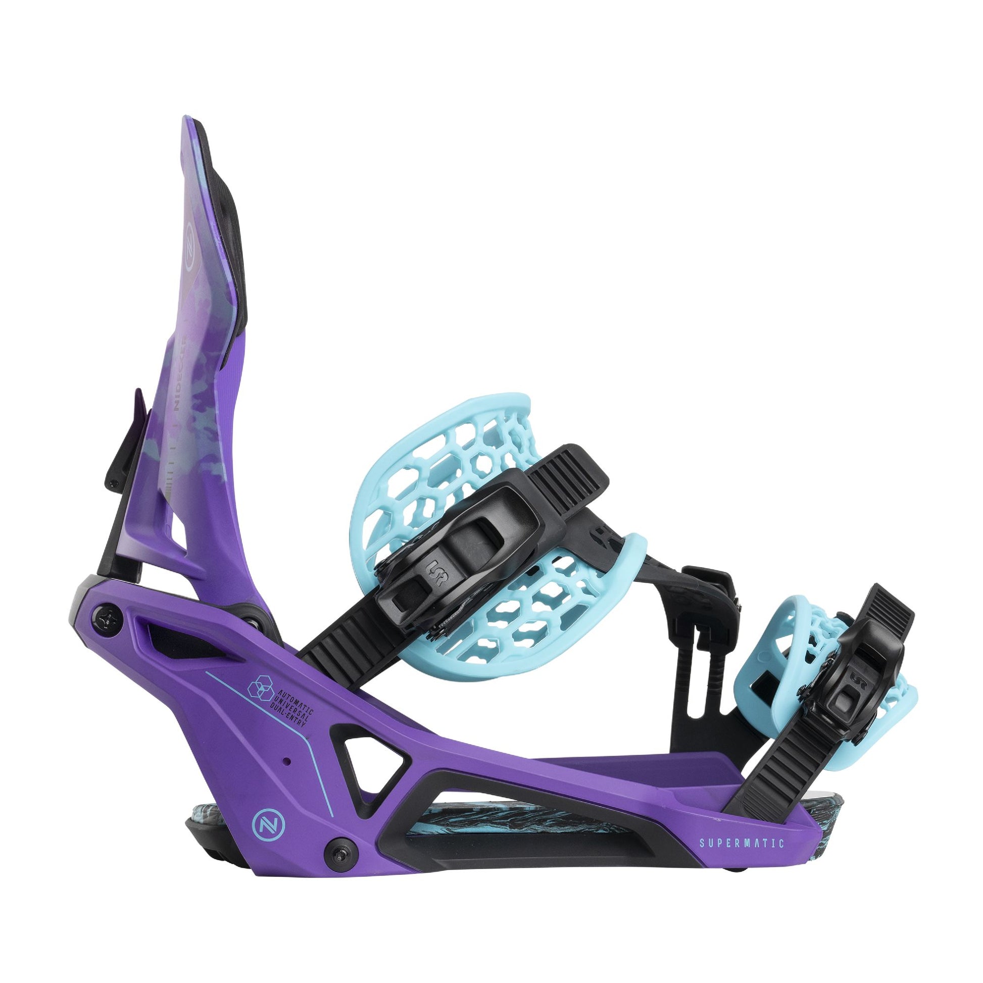 Nidecker Supermatic Snowboard Bindings Joker Purple - Nidecker Snowboard Bindings