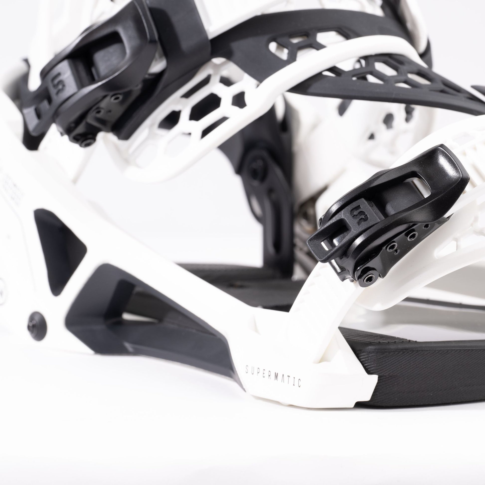 Nidecker Supermatic Snowboard Bindings White - Nidecker Snowboard Bindings