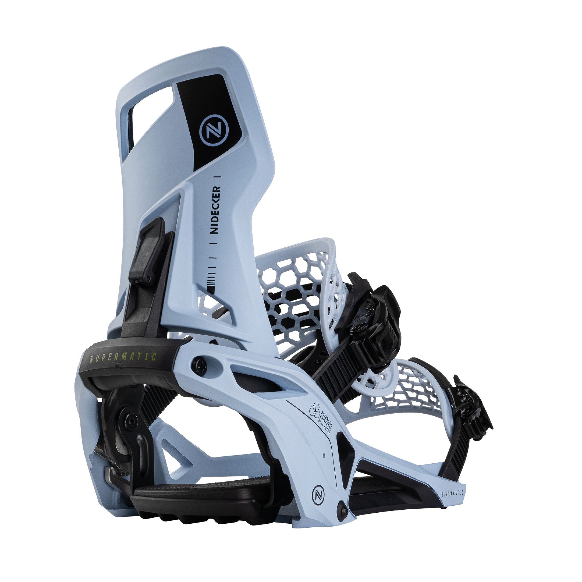 Nidecker Supermatic Snowboard Bindings Cannon Blue - Nidecker Snowboard Bindings