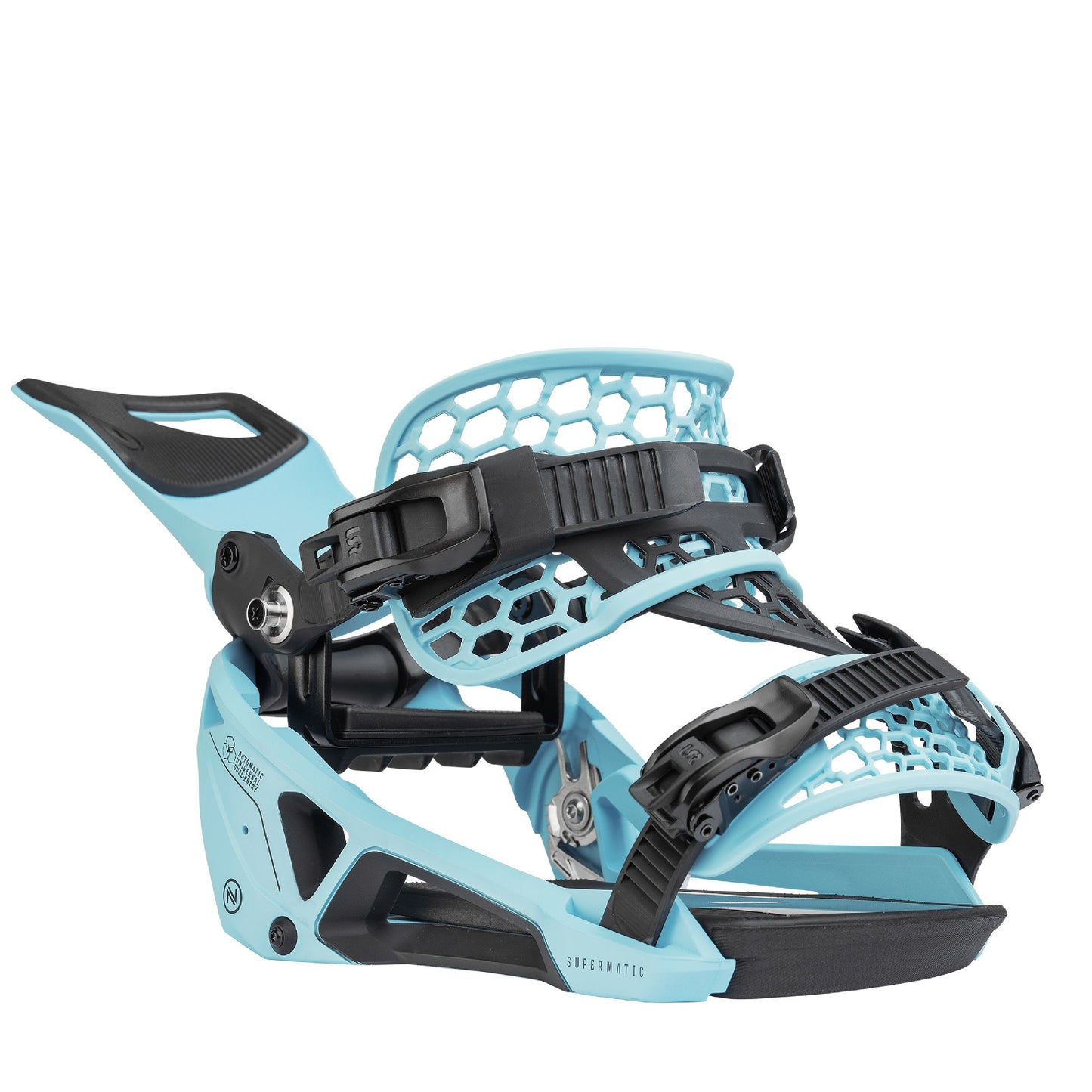 Nidecker Supermatic Snowboard Bindings Escape Cyan - Nidecker Snowboard Bindings