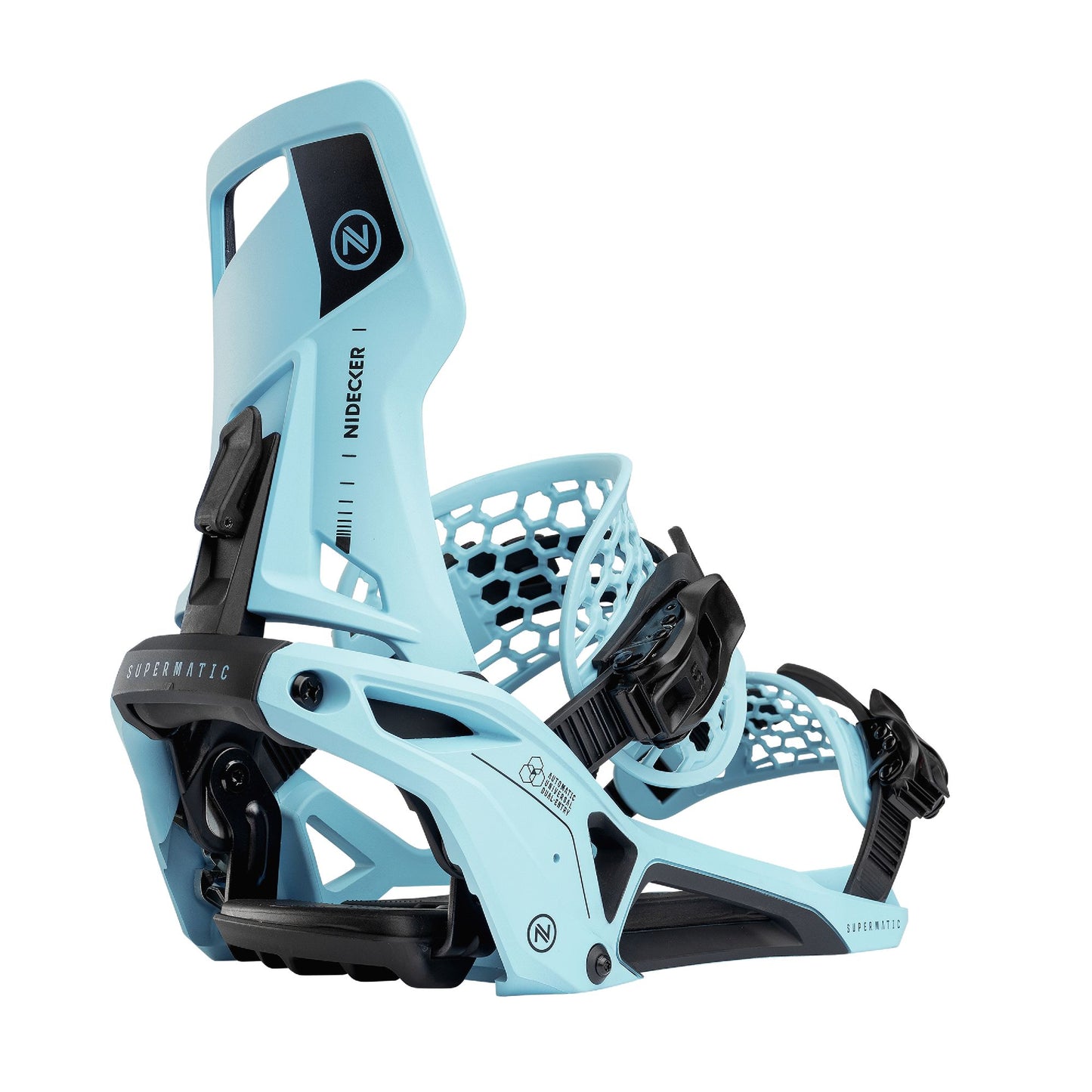 Nidecker Supermatic Snowboard Bindings Escape Cyan - Nidecker Snowboard Bindings