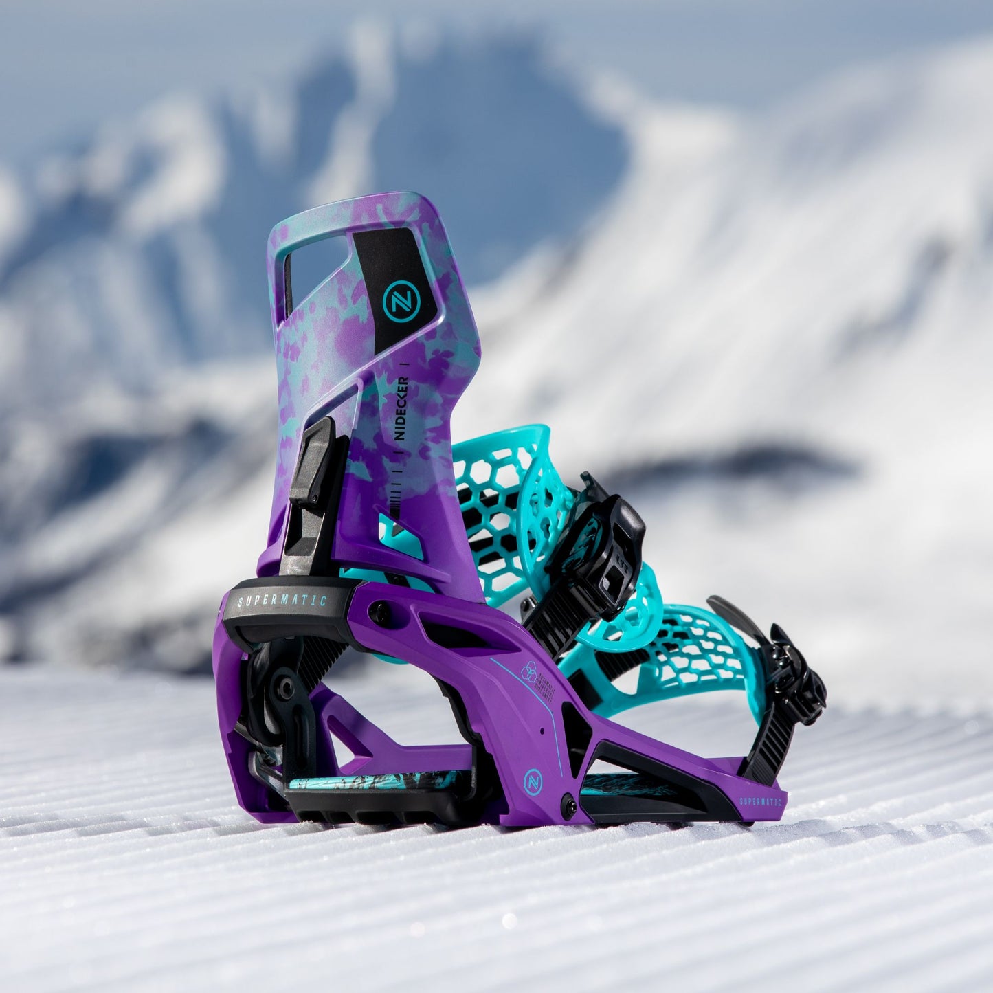 Nidecker Supermatic Snowboard Bindings Joker Purple - Nidecker Snowboard Bindings