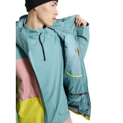 Men's Burton Pillowline GORE-TEX 2L Jacket Rock Lichen Powder Blush Sulfur - Burton Snow Jackets