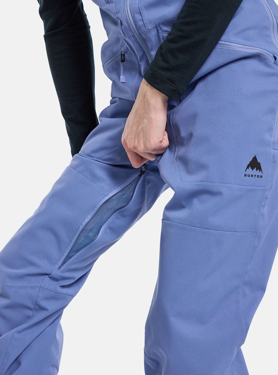 Women's Burton Reserve Stretch 2L Bib Pants Slate Blue Snow Pants