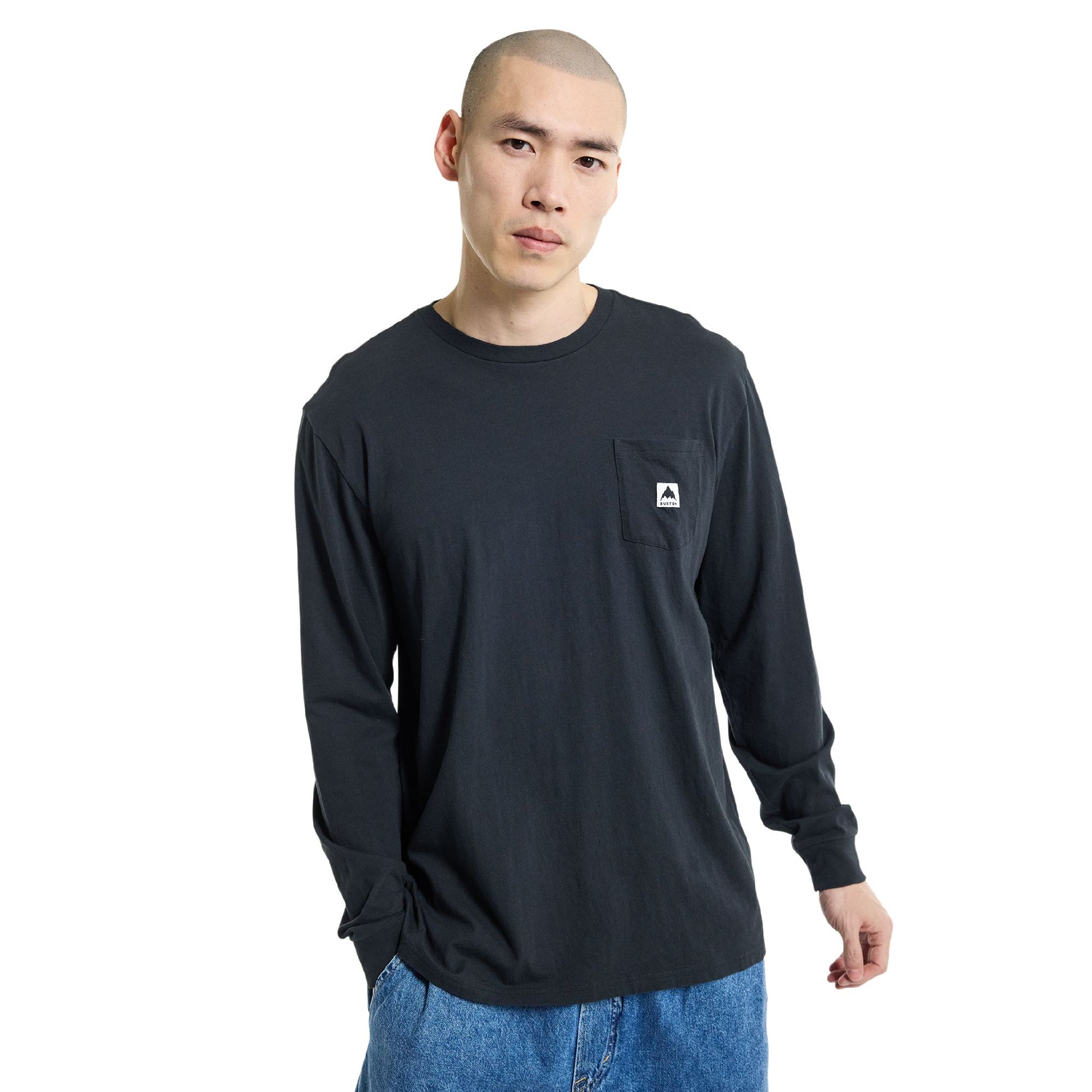 Burton Colfax Long Sleeve T-Shirt True Black - Burton LS Shirts