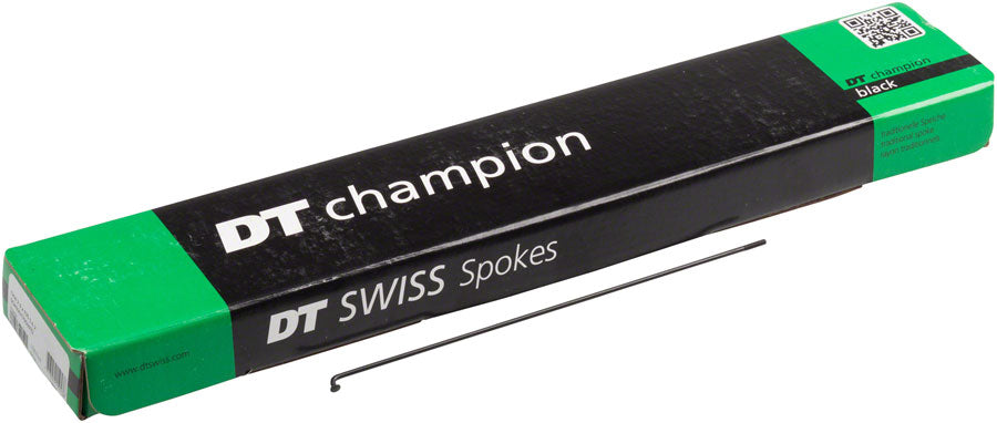 DT Swiss Champion Spoke: 2.0mm 175mm J-bend Black Box of 100 - DT Swiss Spoke Bulk