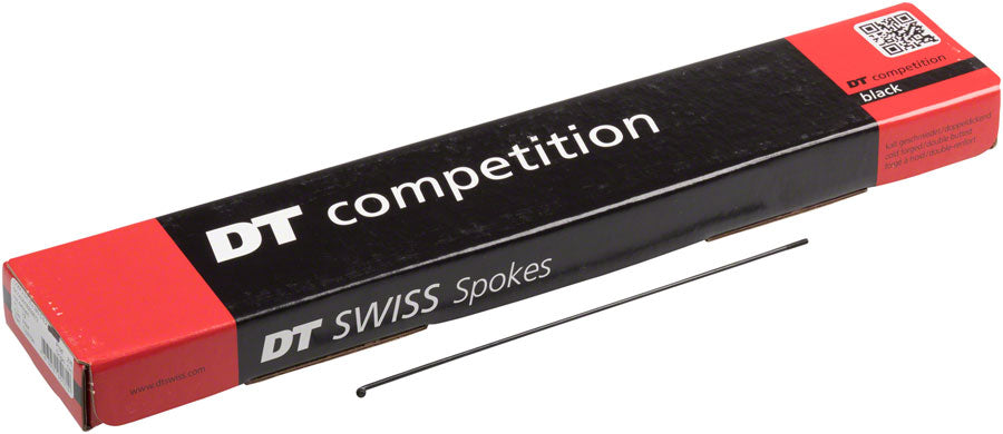 DT Swiss Competition Spoke: 2.0/1.8/2.0mm 183mm J-bend Black Box of 100 - DT Swiss Spoke Bulk