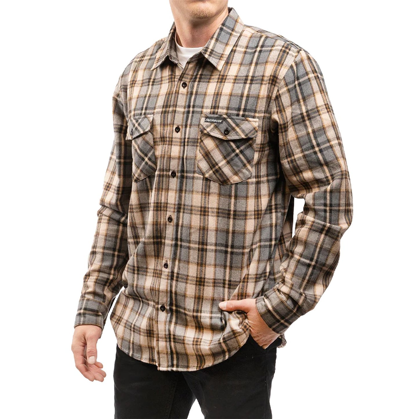 Fasthouse Saturday Night Special Flannel Beige - Fasthouse Flannels