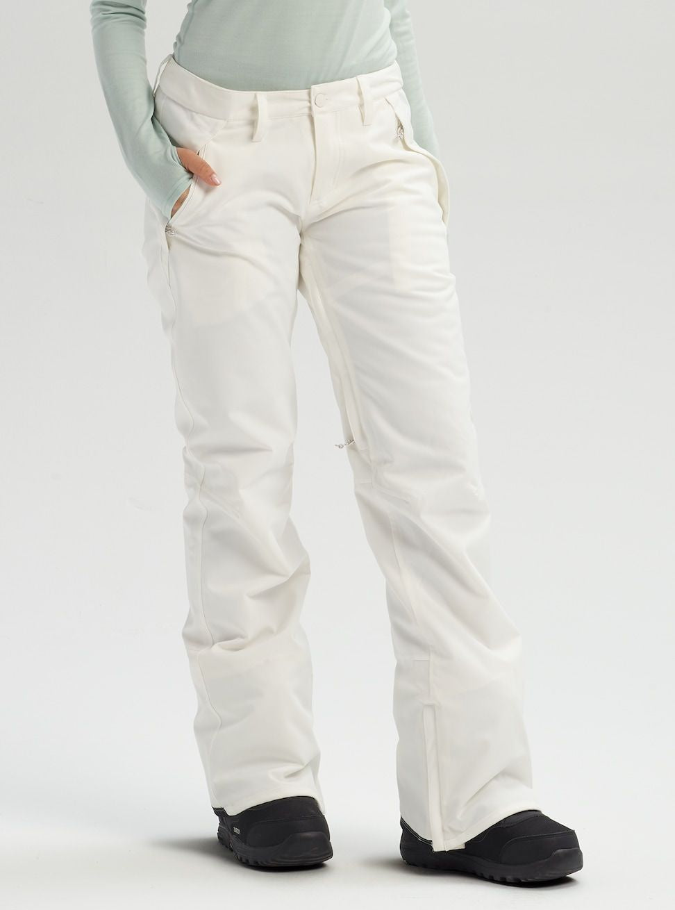 Women's Burton Society 2L Pants Stout White - Burton Snow Pants