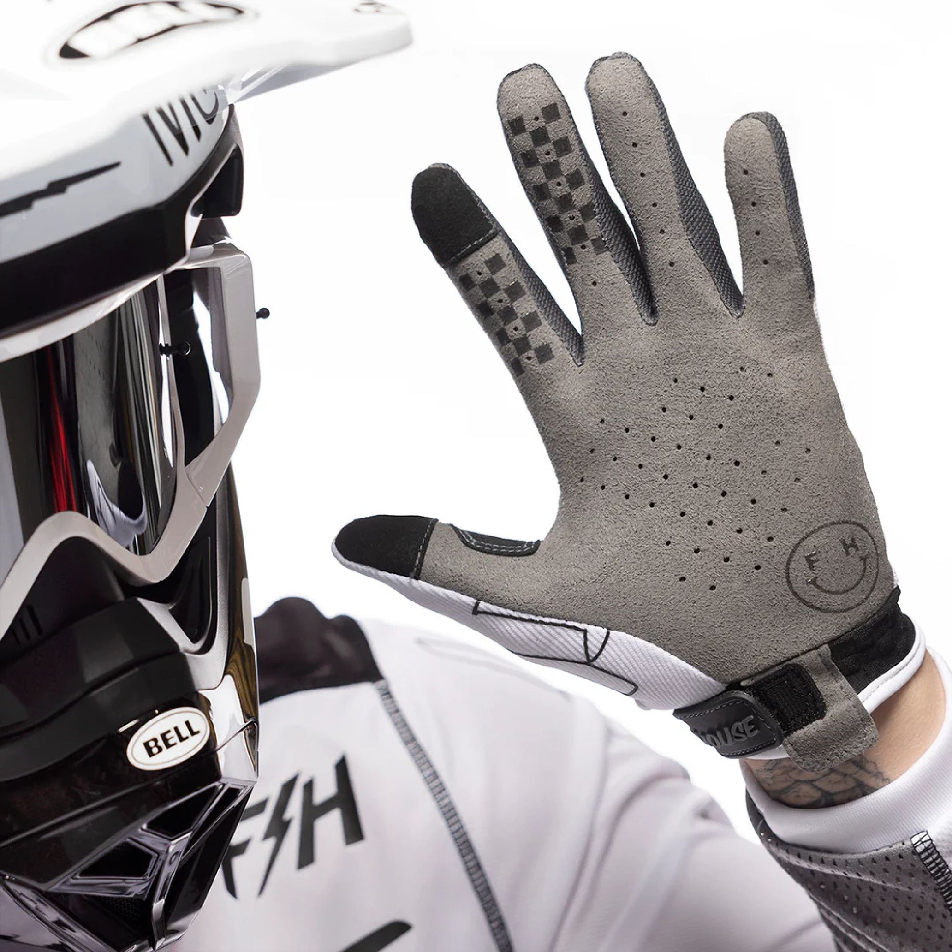 Fasthouse Youth Speed Style Riot Glove White/Black Bike Gloves