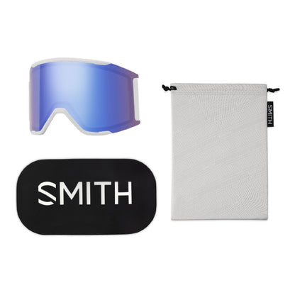 Smith Squad MAG Snow Goggle White Vapor ChromaPop Sun Black - Smith Snow Goggles