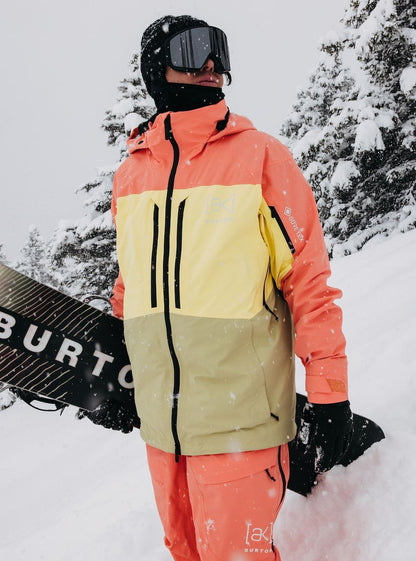 Men's Burton [ak] Swash GORE-TEX 2L Jacket Reef Pink Buttermilk Mushroom - Burton Snow Jackets