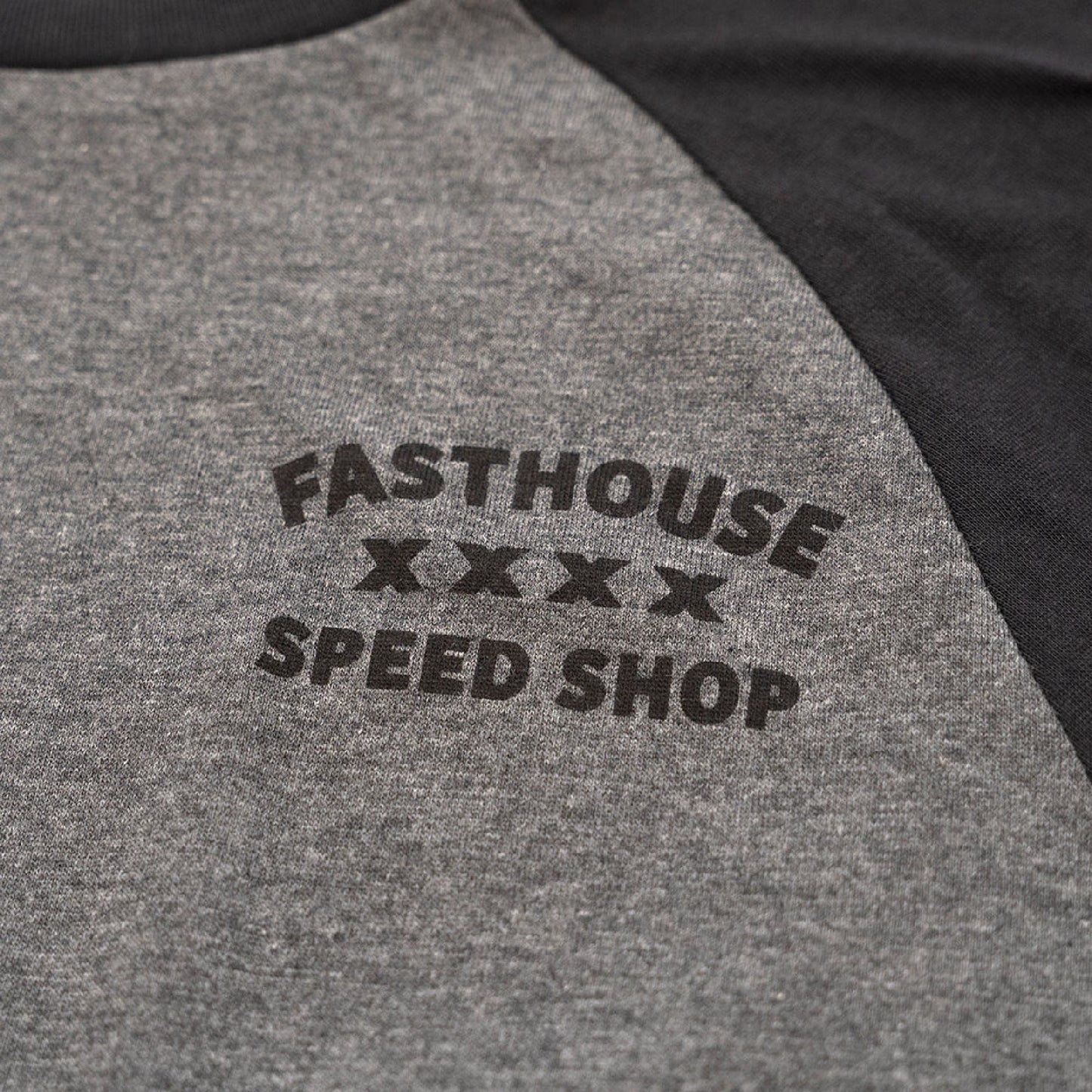 Fasthouse Swift Raglan Tech Tee Black Heather Gray - Fasthouse LS Shirts