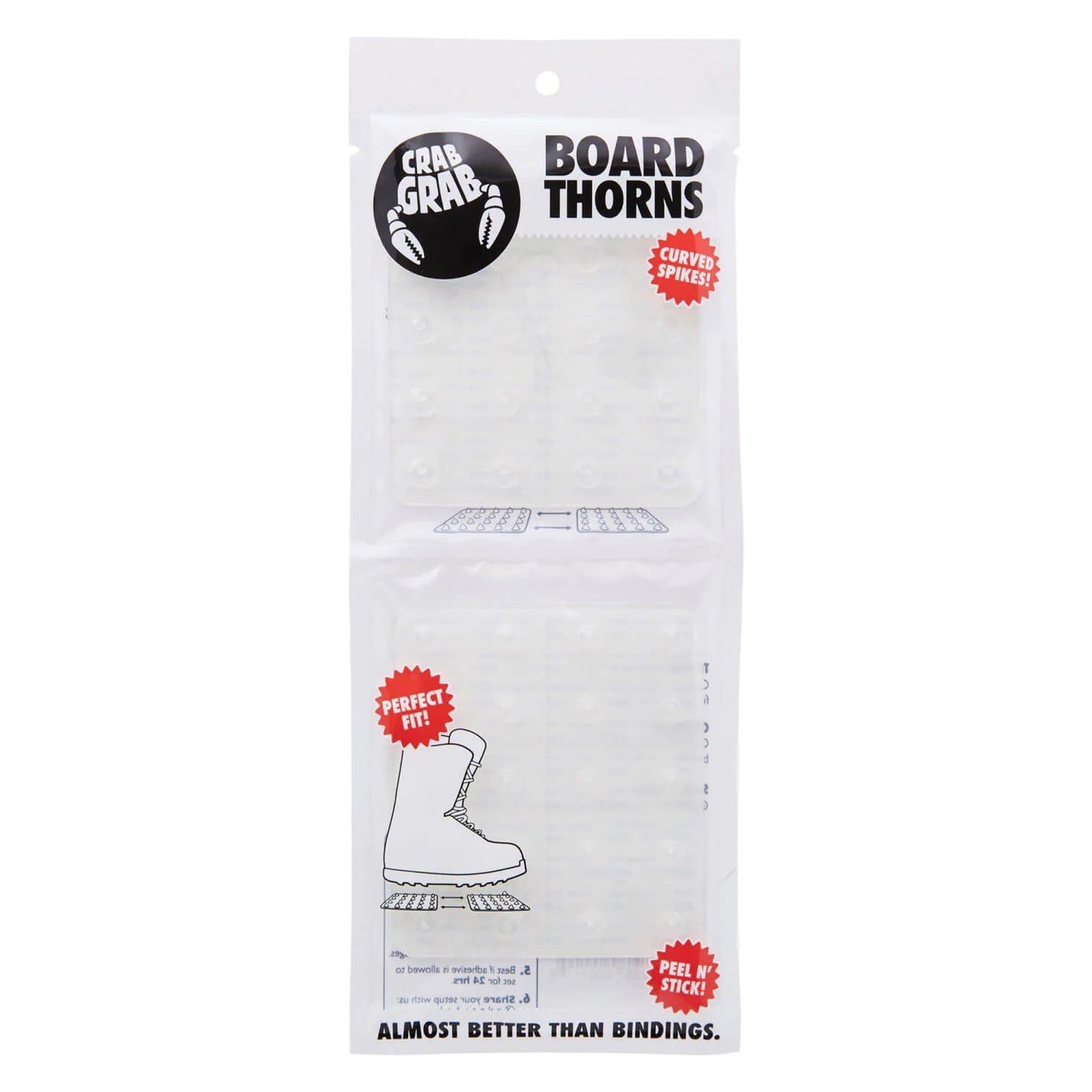 Crab Grab Board Thorns Traction Pad Clear OS Stomp Pads