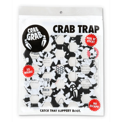 Crab Grab Crab Trap Traction Pad Black White Swirl OS - Crab Grab Stomp Pads