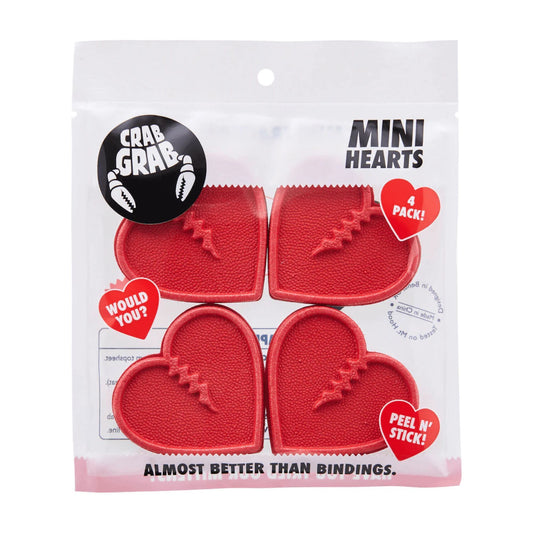 Crab Grab Mini Hearts Traction Pad Red OS Stomp Pads
