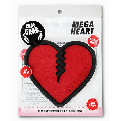 Crab Grab Mega Heart Traction Pad Red OS Stomp Pads