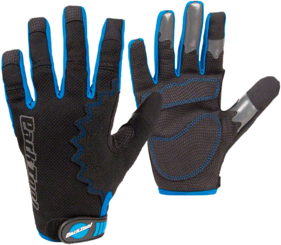 Park Tool Mechanics Gloves Small Black/Blue - Park Tool Shop Supplies